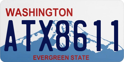 WA license plate ATX8611