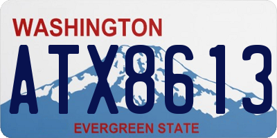WA license plate ATX8613