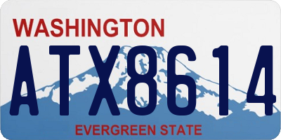 WA license plate ATX8614