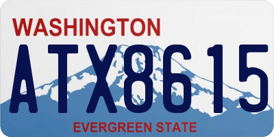 WA license plate ATX8615