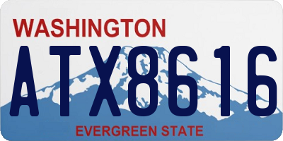 WA license plate ATX8616