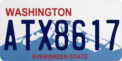 WA license plate ATX8617