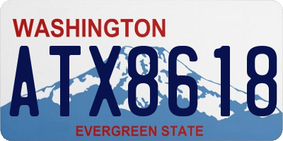 WA license plate ATX8618