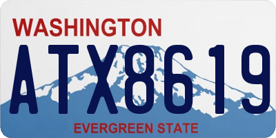 WA license plate ATX8619