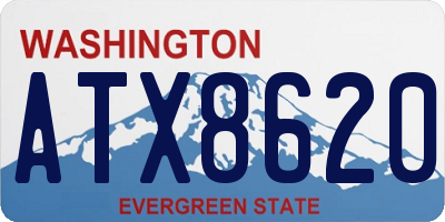 WA license plate ATX8620