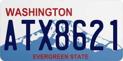 WA license plate ATX8621