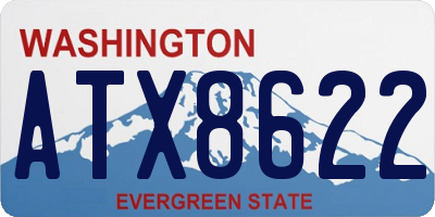 WA license plate ATX8622