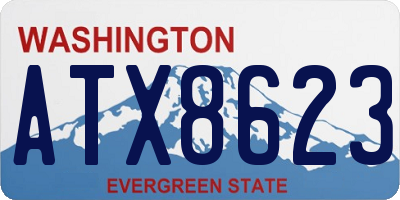 WA license plate ATX8623