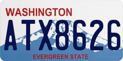WA license plate ATX8626