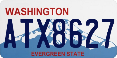 WA license plate ATX8627