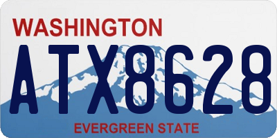WA license plate ATX8628