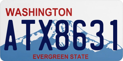 WA license plate ATX8631