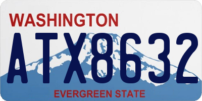 WA license plate ATX8632