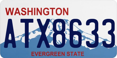 WA license plate ATX8633