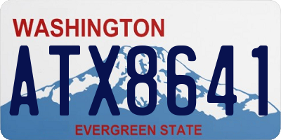 WA license plate ATX8641