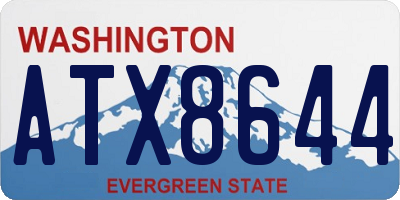 WA license plate ATX8644