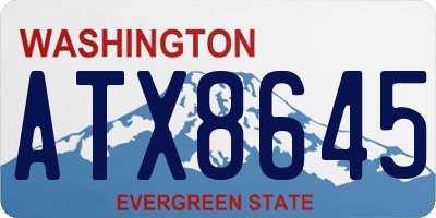 WA license plate ATX8645