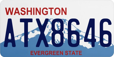 WA license plate ATX8646