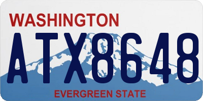 WA license plate ATX8648