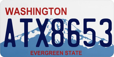 WA license plate ATX8653