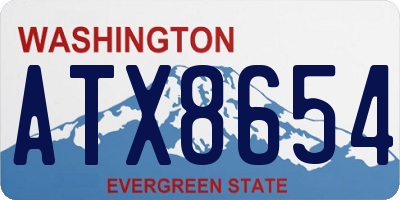 WA license plate ATX8654