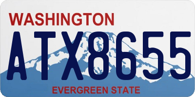 WA license plate ATX8655