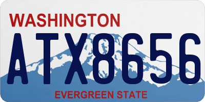 WA license plate ATX8656