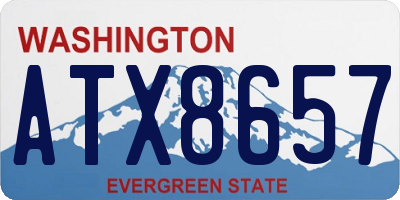 WA license plate ATX8657
