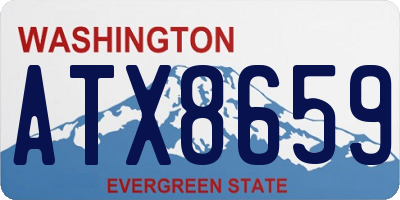 WA license plate ATX8659