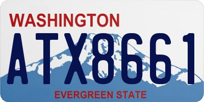 WA license plate ATX8661