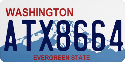 WA license plate ATX8664