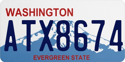 WA license plate ATX8674