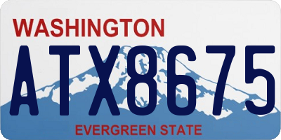 WA license plate ATX8675