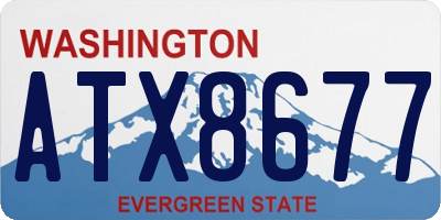 WA license plate ATX8677