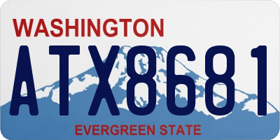 WA license plate ATX8681