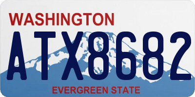 WA license plate ATX8682
