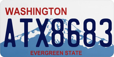 WA license plate ATX8683