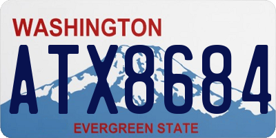 WA license plate ATX8684