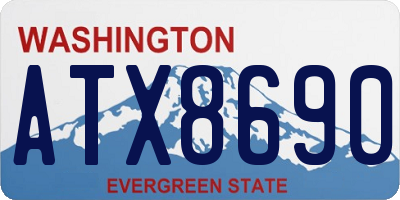 WA license plate ATX8690
