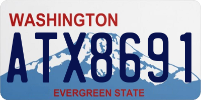 WA license plate ATX8691