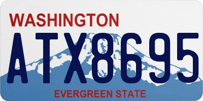 WA license plate ATX8695