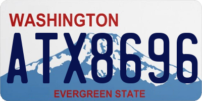 WA license plate ATX8696