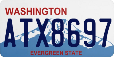 WA license plate ATX8697