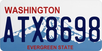 WA license plate ATX8698