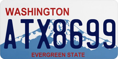 WA license plate ATX8699