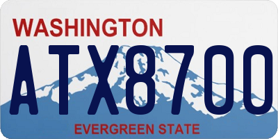 WA license plate ATX8700