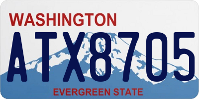 WA license plate ATX8705