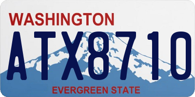 WA license plate ATX8710