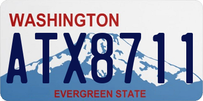 WA license plate ATX8711