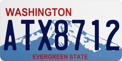 WA license plate ATX8712